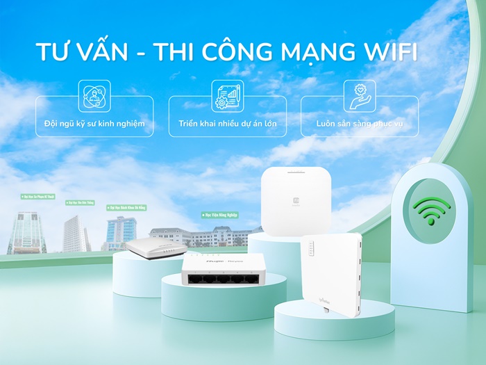 Thi công WiFi doanh nghiệp với hệ thống mạng ổn định và bảo mật